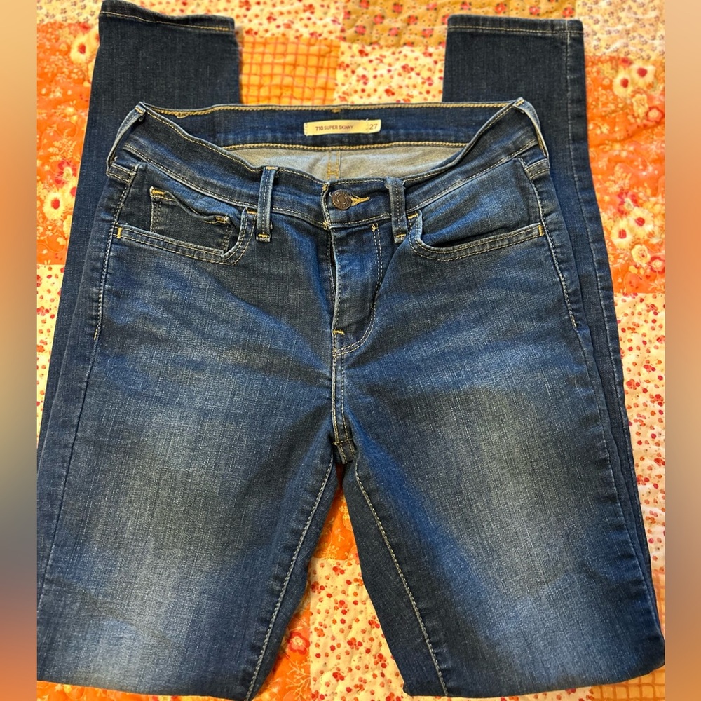 Levi Strauss 710 Women's Denim Super Skinny Jeans Size 27